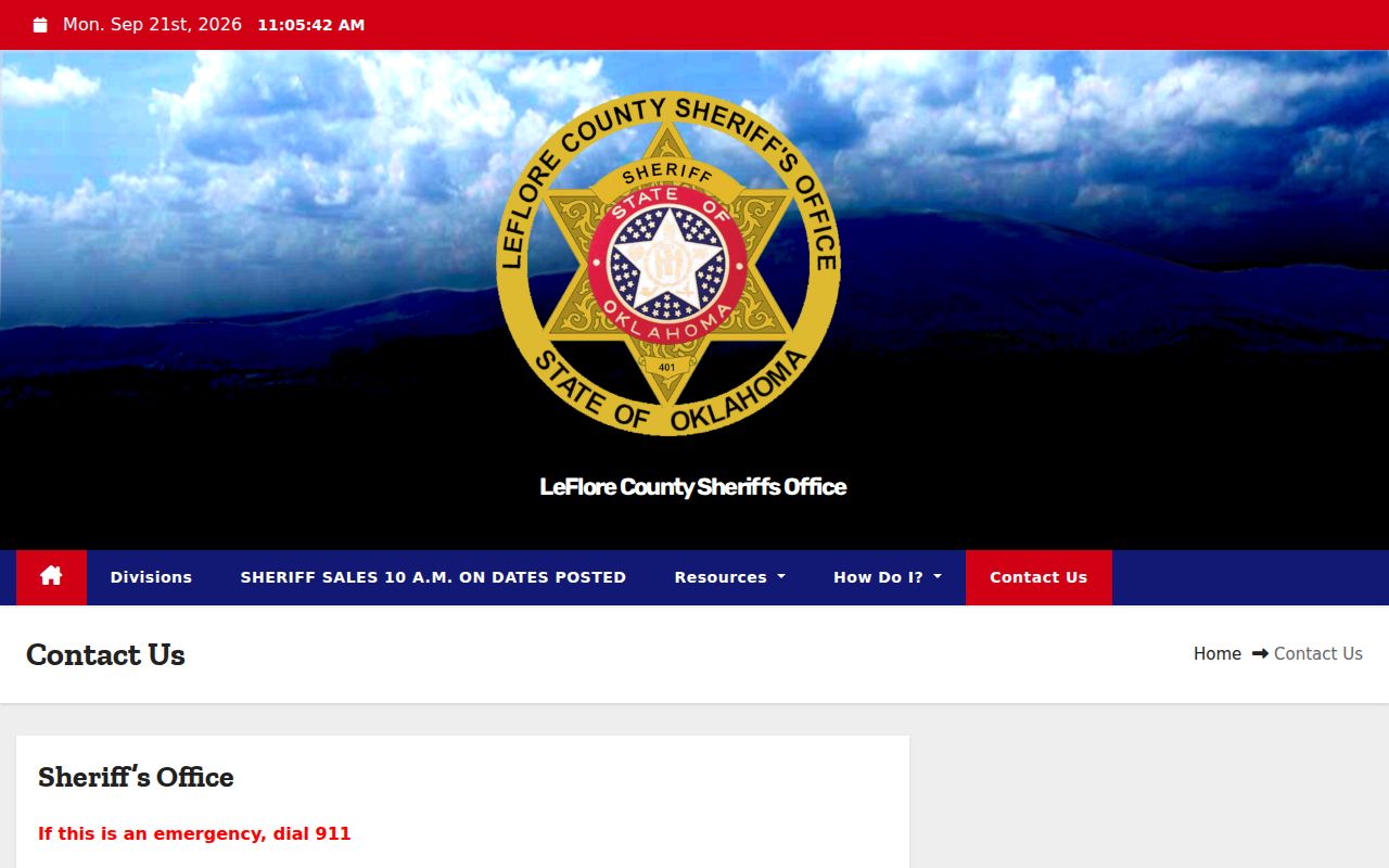 LeFlore County arrest warrant records research with official county contact information